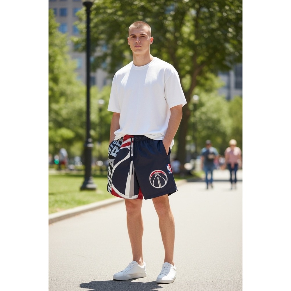 236 Pro Standard Washington Wizards NBA Shorts Navy Red White Mens S